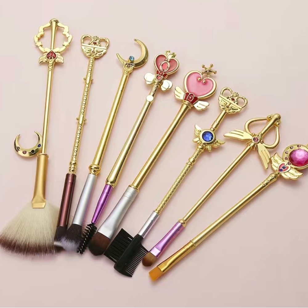 Anime Makeup Brushes Set - 8PCS Cute Magic Wand Makeup Brushes